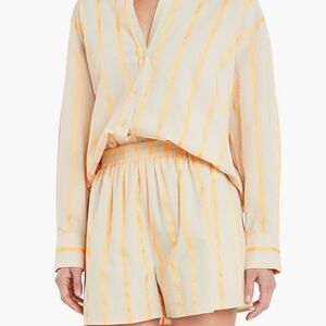 ENGLISH FACTORY SET: Striped Button-Up Shirt and Shorts Set